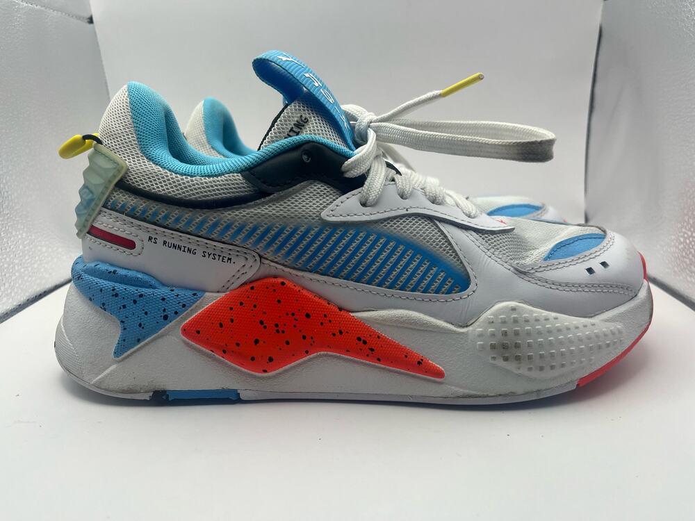 Puma RS-X Airbrush Jr White Red Blue Orange Running Shoes Men’s Size 6C USED